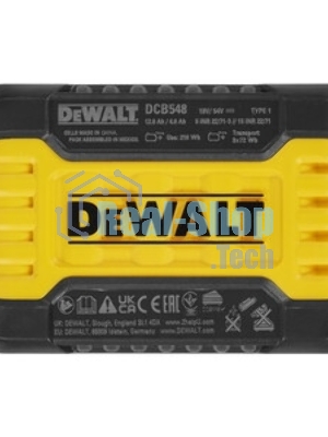 Аккумулятор DeWalt DCB548-XJ 54 В XR FLEXVOLT Li-Ion, нарпяжение: 18 и 54 В, 12.0 А·ч, XR 18.0 В