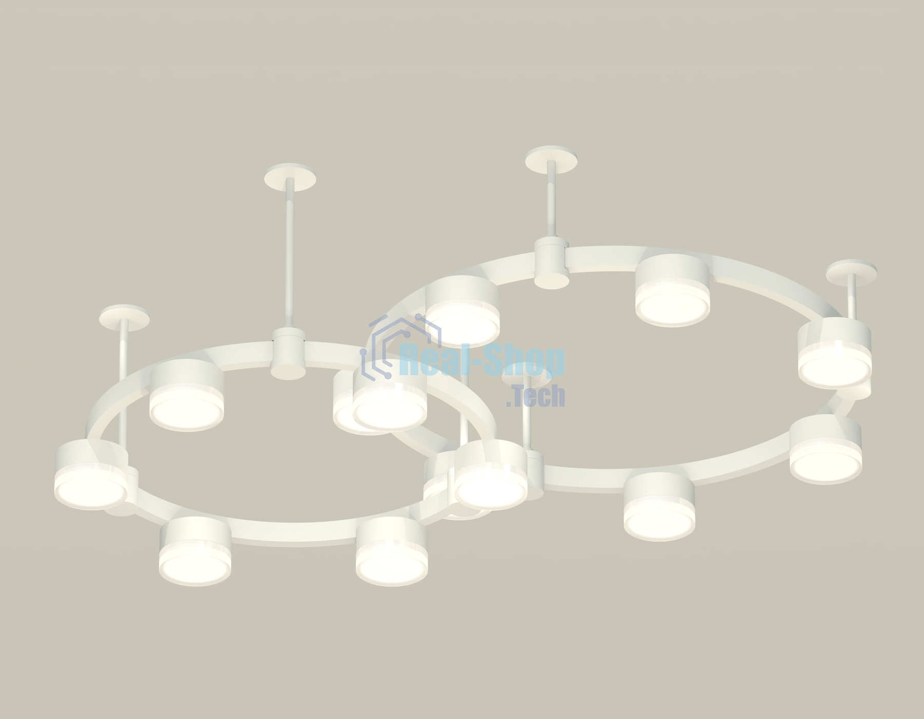 Светильник Ambrella light XR92211006/13 SWH/FR/CL белый песок/белый матовый/прозрачный GX53 (A9221, A9226, C9236, C9231,N8399)