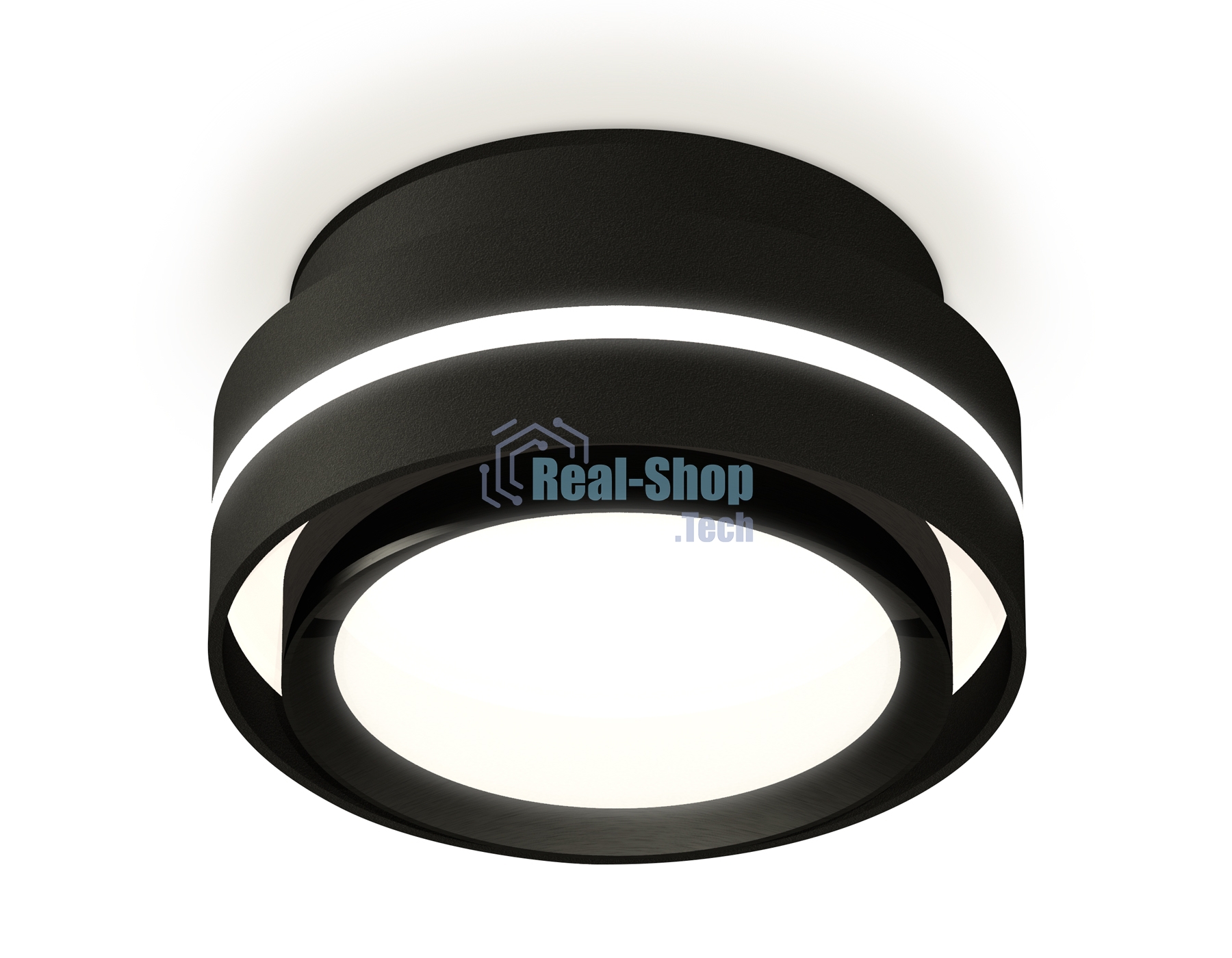 Светильник Ambrella Light XS8414001 SBK/PBK черный песок/черный полированный GX53 (C8414, N8113)
