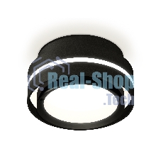 Светильник Ambrella Light XS8414001 SBK/PBK черный песок/черный полированный GX53 (C8414, N8113)