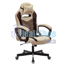 Кресло Бюрократ VIKING 6 KNIGHT BR FABRIC коричневый, ткань, 120 кг, механизм качания