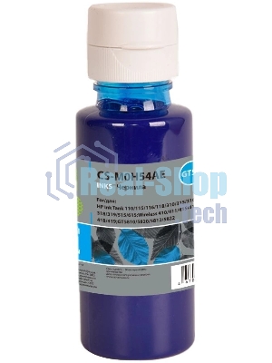 Чернила Cactus CS-M0H54AE GT52 голубой 70мл для HP Ink Tank 110/115/116/118/310/315/316/318/319/515/615;Wireless 410/411/415/416/418/419;GT5810/5820/5812/5822