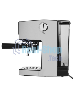 Кофеварка рожковая BQ CM7003 серебристый, исп. кофе - молотый, 1,2 л, 1350 Вт, 20 бар