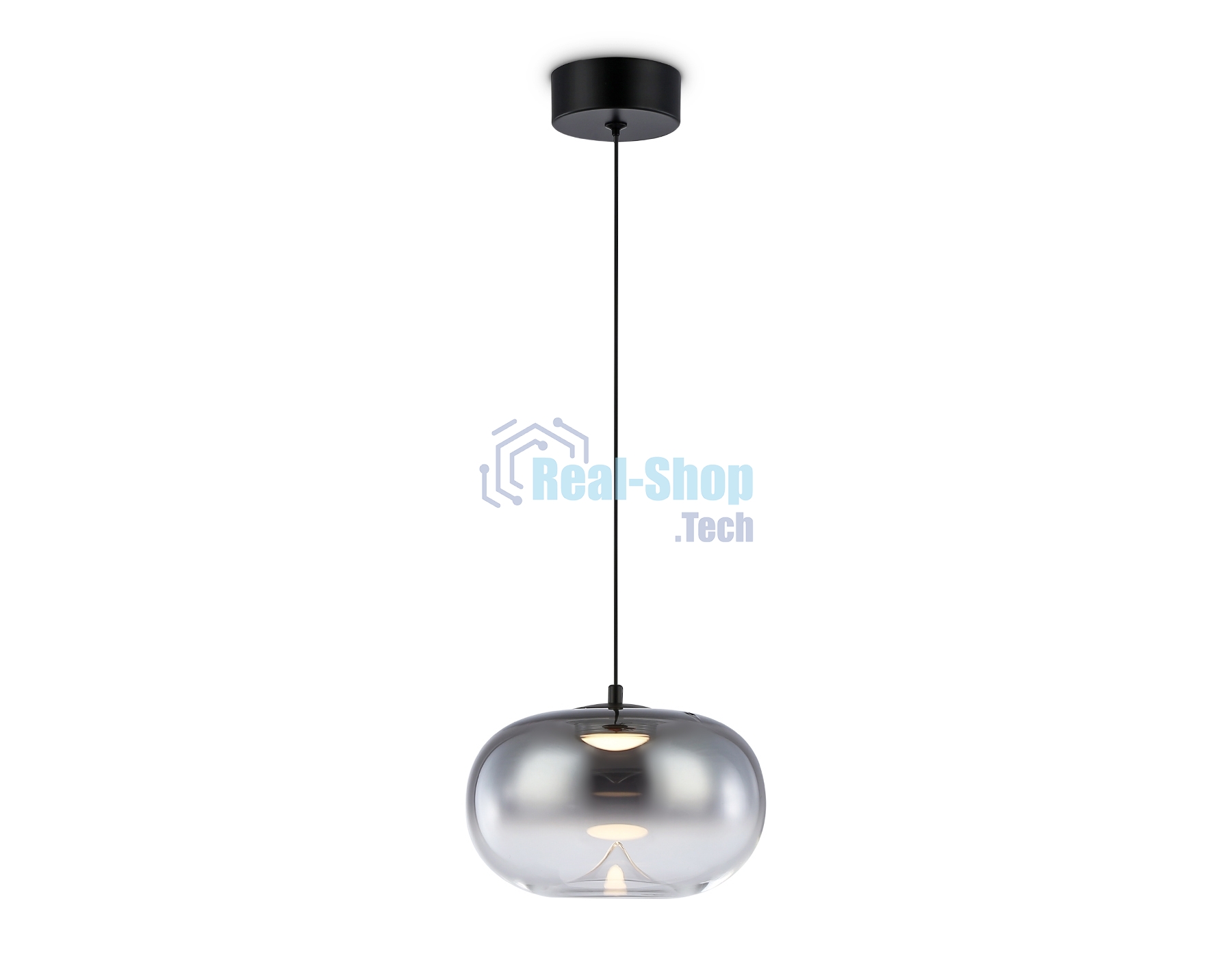 Подвесной светодиодный светильник Ambrella light LH11082 BK/SM черный/дымчатый 4W 3000K D180*130
