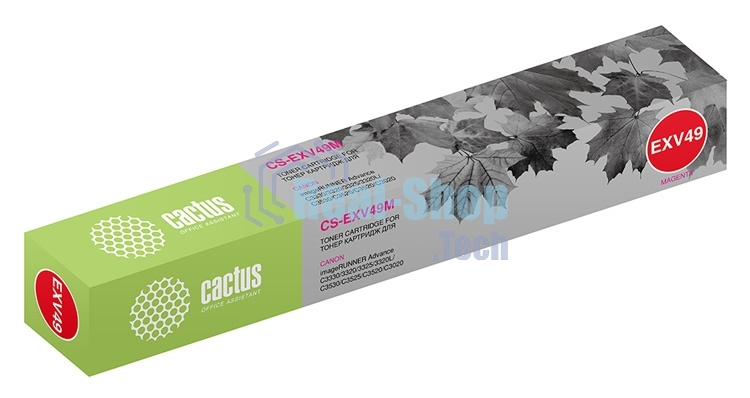 Картридж лазерный Cactus CS-EXV49M пурпурный (19000 стр.) для Canon IR C3320/C3320i/C3325i/C3330i/C3500/C3520i MFP/C3525i MFP/C3530i MFP