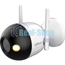 Уличная цилиндрическая IP-видеокамера Dahua DH-IPC-F2CP-PV-0280B Smart Dual Light 2Мп, 1/3” CMOS, объектив 2.8мм, видеоаналитика, ИК 30м, LED 30м, микрофон, динамик, Wi-Fi 2.4ГГц, IP67, металл пластик