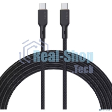 Кабель Aukey Nylon Braided 100w Kevlar 1m черный