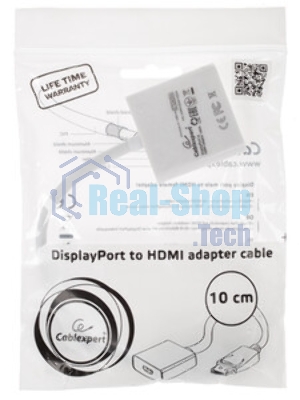 Переходник DisplayPort - DVI Cablexpert A-DPM-DVIF-002, 20M/19F, черный, пакет