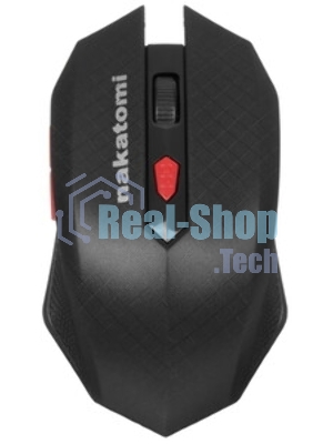 Мышь беспроводная Nakatomi MRON-08U черный, 1600 dpi, радиоканал, USB, кнопки - 6