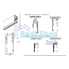 Шинопровод GL1912 BK черный IP20 48V 1000*21*43