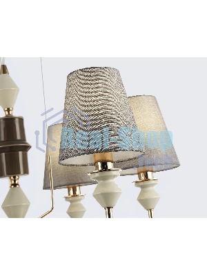 Люстра Ambrella light LH75401/6 GD/GR золото/серый E14*6 max 40W D700*1260