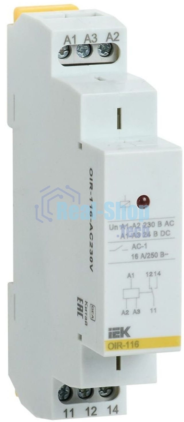 Реле промежуточное OIR 1 конт. (16А) 230В AC IEK OIR-116-AC230V
