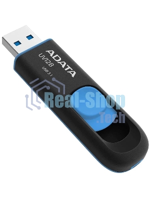 Флешка USB ADATA UV128 (AUV128-512G-RBE), 512Gb, USB 3.2 Gen1, R/W 100/30, черный/синий