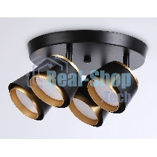 Светильник Ambrella light TN71243/4 BK/GD черный/золото GX53/4 D250*147