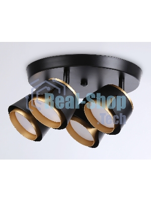Светильник Ambrella light TN71243/4 BK/GD черный/золото GX53/4 D250*147
