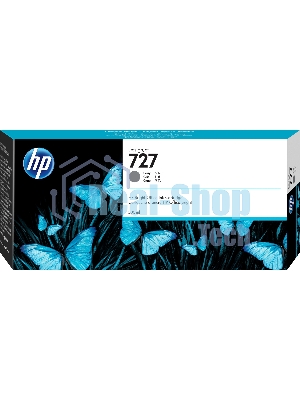 Картридж струйный HP 727 с чернилами фотографического черного цвета для принтеров Designjet, 300 мл