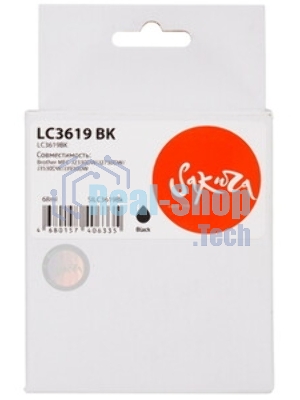 Картридж струйный Sakura LC3619Bk для Brother, черный, 68 мл., 3000 к.