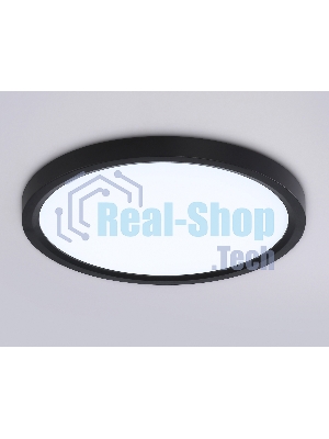 Светильник светодиодный ультратонкий Ambrella light FZ1904 BK черный IP54 20W 3000K-6500K CCT-переключатель D300*25 (Без ПДУ)