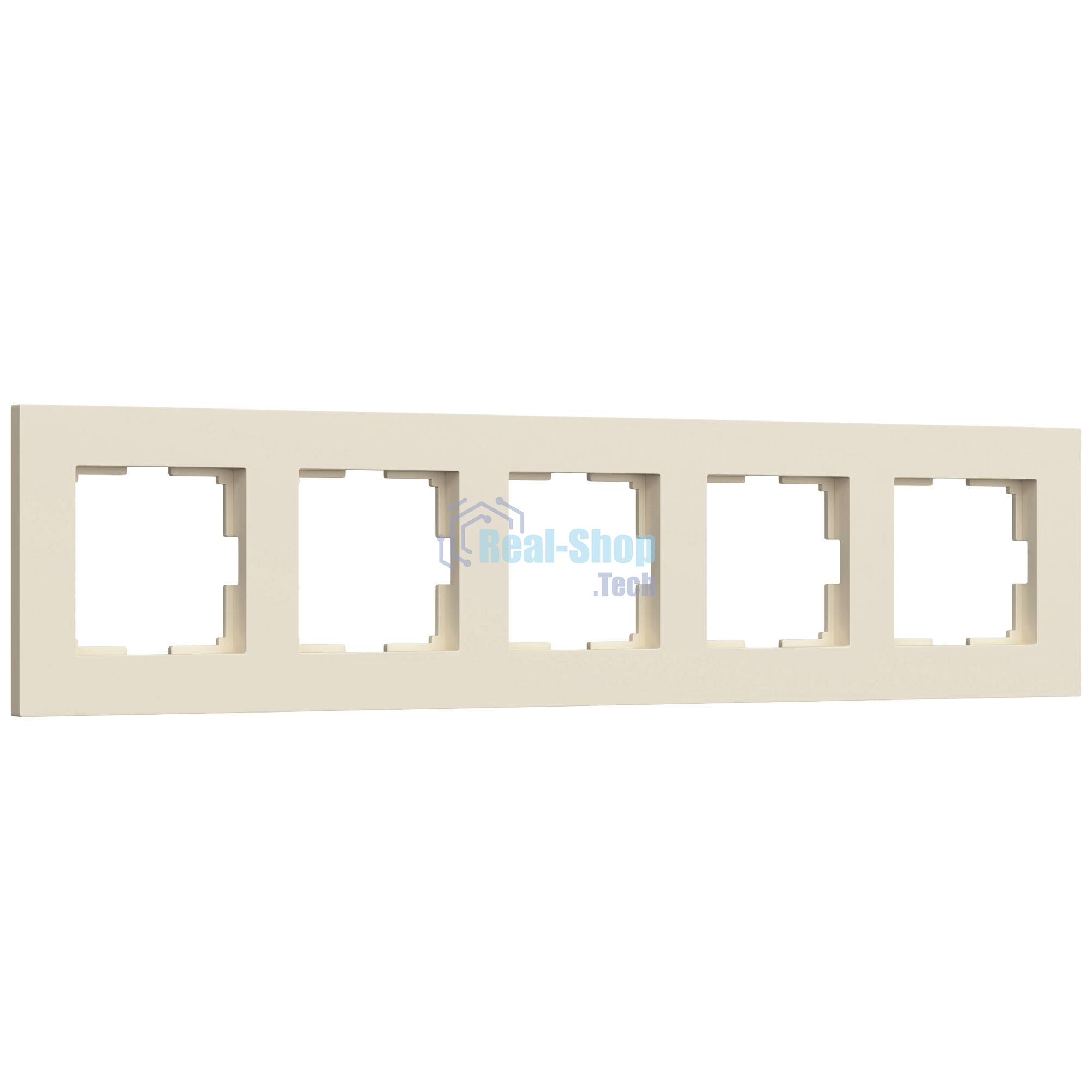 Рамка на 5 постов Slab (айвори софт) W0052962