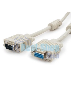Кабель Gembird удлинитель VGA Premium,1.8м,15M/15F,тройн. экран,феррит. кольца,пакет