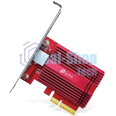 Сетевой адаптер 10 Gigabit PCI-E network adapter, 1 PCI Express 3.0 X4 interface, 1 100/1000/10000Mbps Ethernet port, come with Low-Profile and Full-Height Brackets