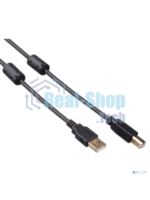 Кабель USB 2.0 ExeGate EX-CCF-USB2-AMBM-4.5 (Am/Bm, 4,5м, 2 фильтра)
