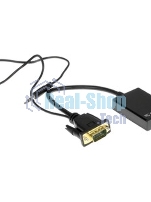 Переходник HDMI-VGA Cablexpert A-HDMI-VGA-02, 19M/15F, Jack3.5 аудиовыход