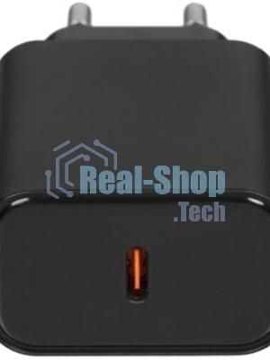 Сетевое зарядное устройство 1 Type-C Borofone BA71A Power, пластик, PD20Вт, QC3.0, черный (1/75/300)