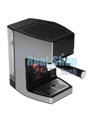 Кофеварка рожковая BQ CM7003 серебристый, исп. кофе - молотый, 1,2 л, 1350 Вт, 20 бар