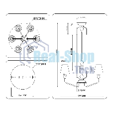 Люстра Ambrella light LH75401/6 GD/GR золото/серый E14*6 max 40W D700*1260