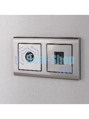 Розетка Ethernet RJ-45 (глянцевый никель)