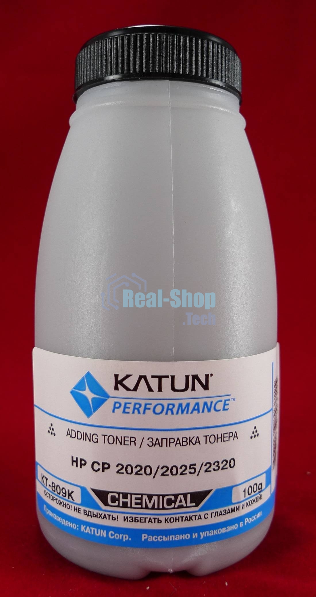 Тонер HP CP2020/2025/CM2320 черный, химический (фл.100г.) Katun фас. России