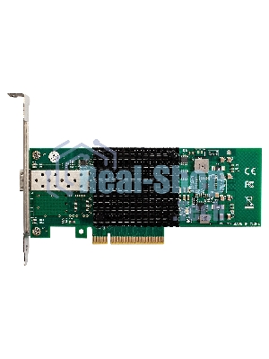 Сетевой адаптер ExeGate EXE-X520-DA1 (PCI-E x8 v3.0, порты 1xSFP+ 10Gb/s (10/5/2.5/1Gb/s, 100Mb/s), Server NIC Intel Chipset JL82599EN)
