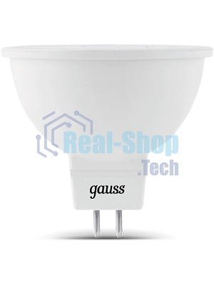 Лампа светодиодная Gauss 101505307 7Вт цок.:GU5.3 рефлек. 150B св.свеч.бел.хол. MR16 (упак.:10шт)