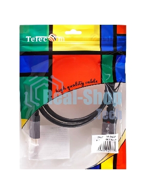 Кабель Telecom TCG365-1M HDMI 19M/M,ver. 2.1, 8K@60 Hz 1m метал разъемы, Telecom TCG365-1M