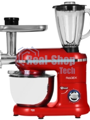 Кухонный комбайн RAGEX R101-600 красный 1500Вт 6 скор