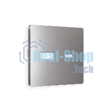 Лицевая панель ALFA (Сталь матовый) для розетки 2USB тип A+C QUANT AP5110