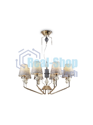 Люстра Ambrella light LH75403/8 GD/GR золото/серый E14*8 max 40W D815*1260