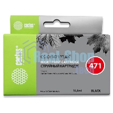 Картридж струйный Cactus CS-CLI471XLBK фото черный (10.8 мл) для Canon MG5740/MG6840/MG7740