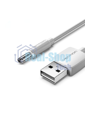 Кабель Vention USB AM/DC-jack 3.5мм M - 1м белый