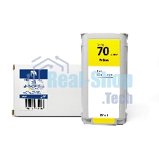 Струйный картридж NVPrint 70 (NV-C9454A) Yellow для HP DesignJet Z2100/Z3100/Z3200/Z5200/Z5400 (130 мл) совместимый