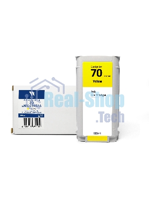 Струйный картридж NVPrint 70 (NV-C9454A) Yellow для HP DesignJet Z2100/Z3100/Z3200/Z5200/Z5400 (130 мл) совместимый
