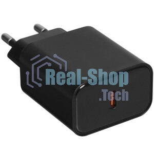Сетевое зарядное устройство 1 Type-C Borofone BA71A Power, пластик, PD20Вт, QC3.0, черный (1/75/300)