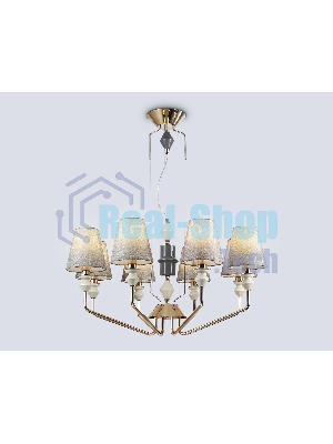 Люстра Ambrella light LH75403/8 GD/GR золото/серый E14*8 max 40W D815*1260