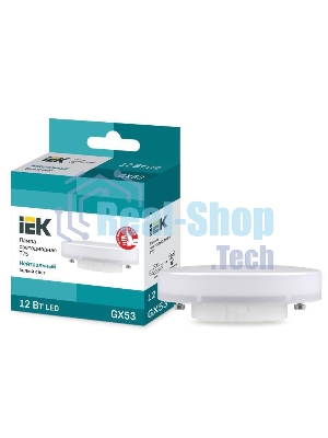 Лампа cветодиодная IEK LLE-T80-12-230-40-GX53 ECO T75 таблетка 12Вт 230В 4000К GX53