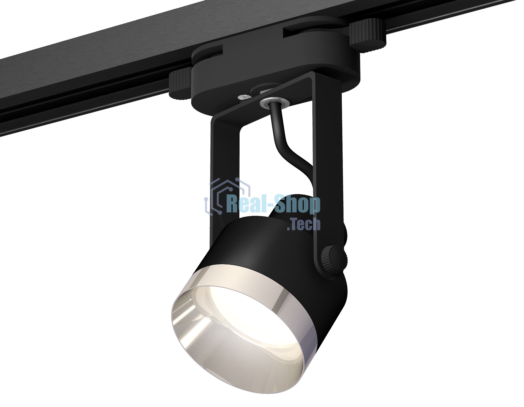 Светильник Ambrella light XT6602042 PBK/PSL черный полированный/серебро полированное MR16 GU10 (C6602, N6132)