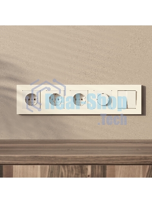 Рамка на 5 постов Slab (айвори софт) W0052962
