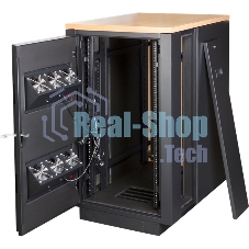 Шкаф LANMASTER SOUNDPROOF звукоизолированный 24U 750x1130 мм, отделка под дерево, цвет лиственница