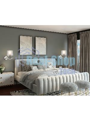 Настенный светильник Ambrella light LH57004 SN/FR никель/белый матовый E14 max 40W 280*150*220