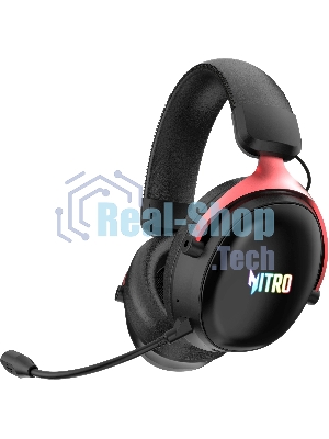 Гарнитура Acer OHR401 чёрный, беспроводная + проводная, USB/Bluetooth/mini jack 3.5 мм, до 55 ч, подсветка